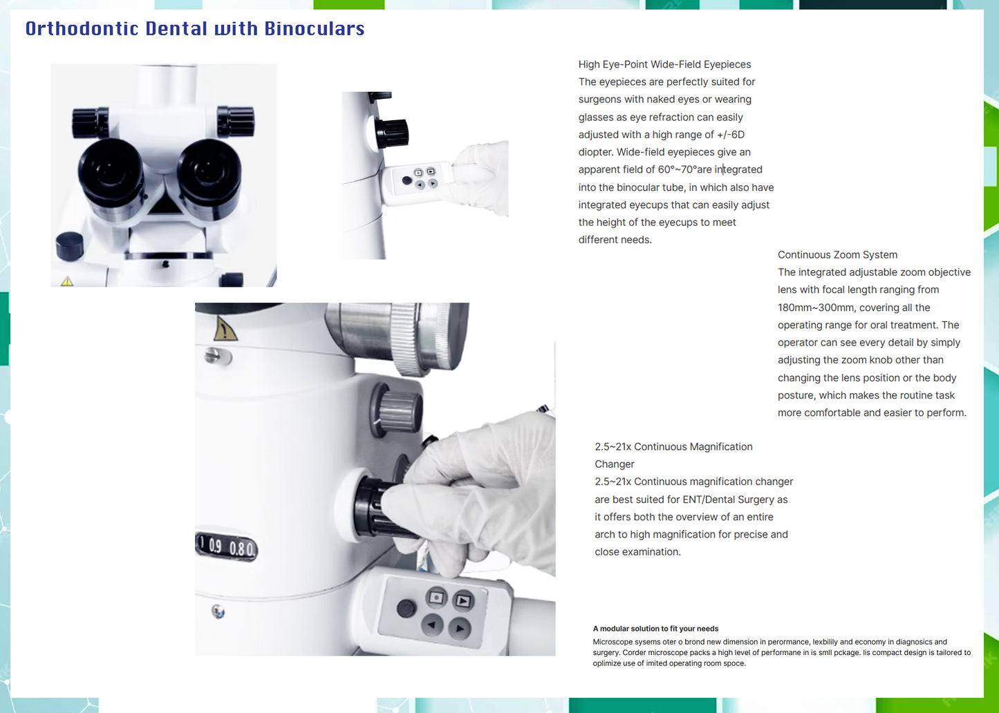 ORTHODENTIC DENTAL with BINOCULARS
